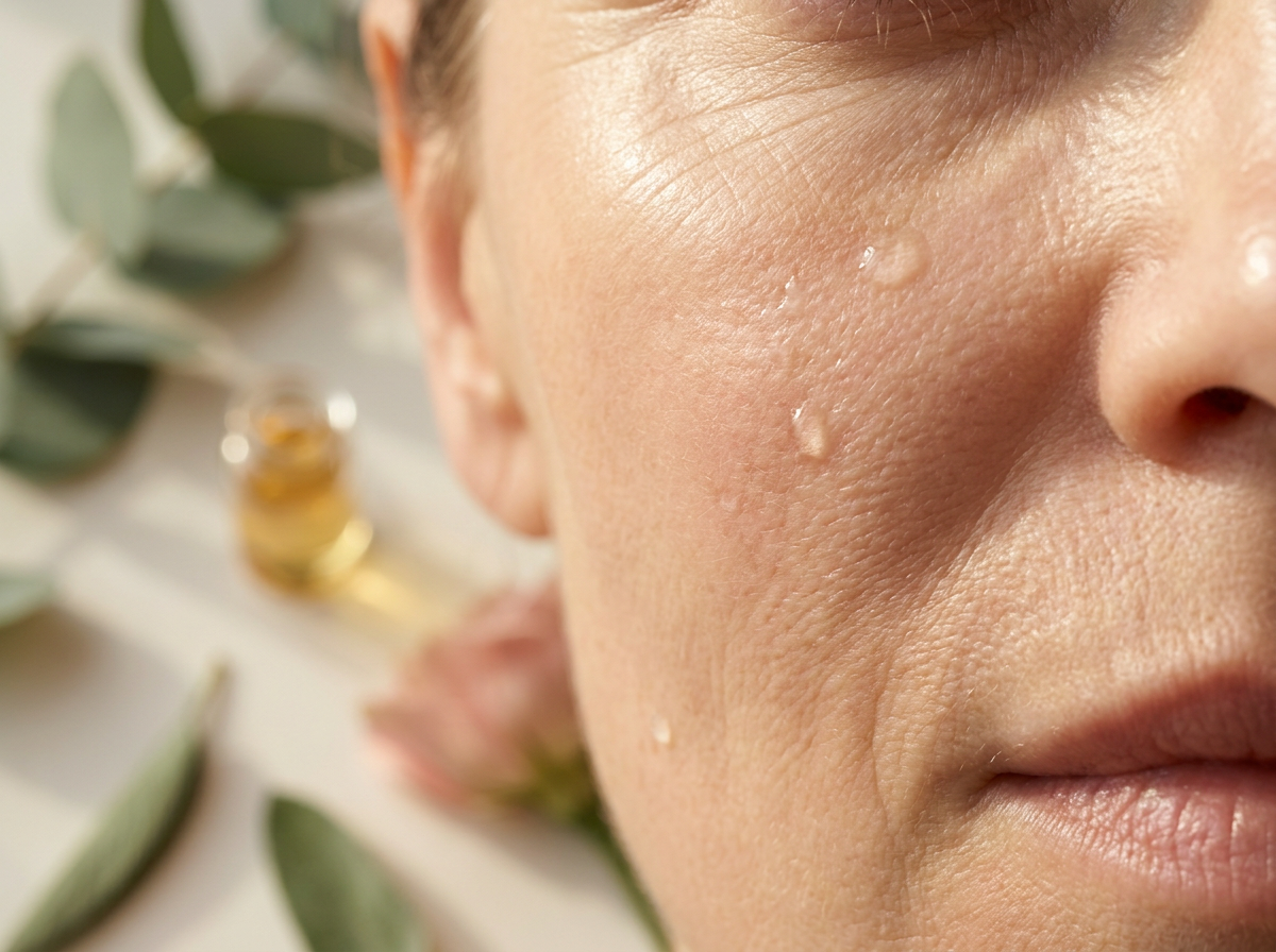 Close-up artistic shot of the texture of mature skin, beautifully lit to show its natural lines.